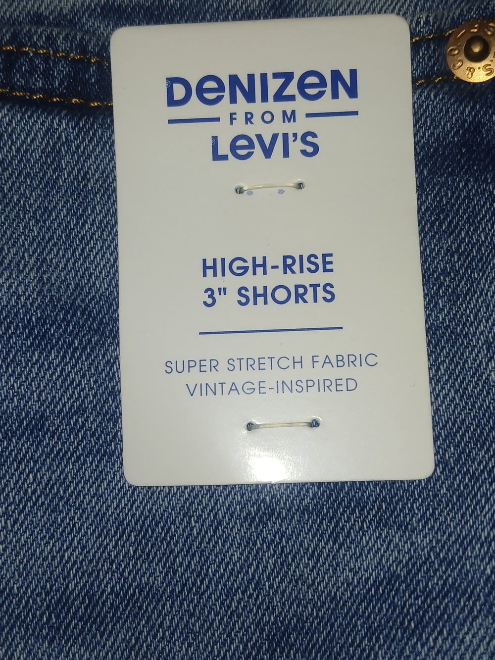 Levi's Women's Blue Distressed High-Rise Denim Cutoff Shorts - Picture 2 of 3